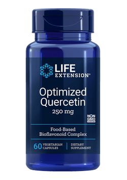 Life Extension, Optimized Quercetin, Kvercetín, 250 mg, 60 rostlinných kapslí