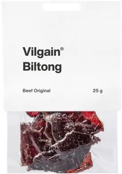 Vilgain Sušené hovädzie mäso biltong original 25 g