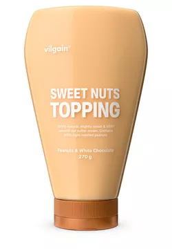 Vilgain Sweet Nuts Topping Arašidy s bielou čokoládou 270 g