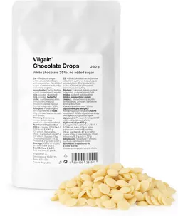 Vilgain Čokoládové pecky bez pridaného cukru biela čokoláda 250 g