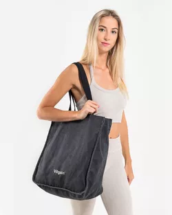 Vilgain Bavlnená taška vintage black 25 l