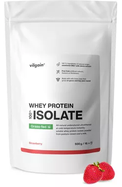 Vilgain Grass-Fed Whey Protein Isolate jahoda 500 g
