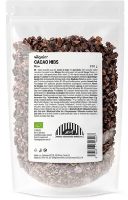 Vilgain Kakaové bôby drvené BIO nesladené 250 g