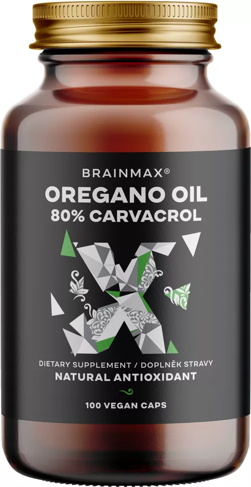 BrainMax Oregano Oil 80% Carvacrol, 100 rastlinných kapsúl