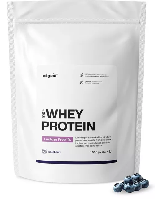 Vilgain Lactose Free Whey Protein čučoriedka 1000 g
