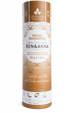 Ben & Anna Tuhý dezodorant (60 g) - Indická mandarínka