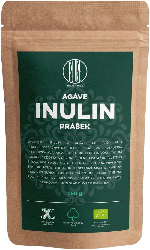 BrainMax Pure Agáve Inulin BIO, 250 g *CZ-BIO-001 certifikát