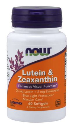 NOW® Foods NOW Lutein & Zeaxanthin (zdraví očí), 60 softgel kapslí