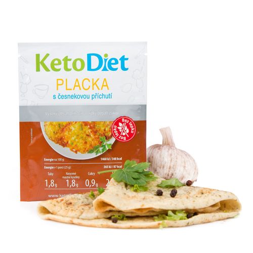 KetoDiet Proteínová placka s cesnakovou príchuťou (7 porcií) - 100% keto diéta