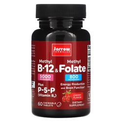 Jarrow Formulas Jarrow Methyl Folate (Aktivní forma kyseliny listové, třešeň), 1000mcg, 60 žvýkacích pastilek