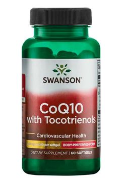Swanson CoQ10 with Tocotrienols (Koenzym Q10 s tokotrienoly), 200 mg, 60 kapslí