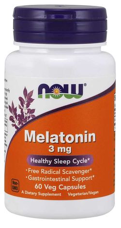 NOW® Foods NOW Melatonín 3 mg, 60 kapsúl