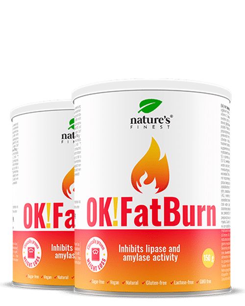 OK!FatBurn 1+1 | Najlepší prírodný spaľovač tukov | Odstráni brušný tuk