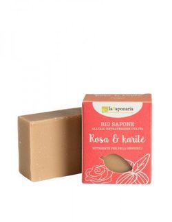 laSaponaria Tuhé olivové mydlo - Ružový olej a bambucké maslo 100g