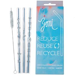 Yoni Sklenené slamky s kefkou (3 + 1 ks) - Signature