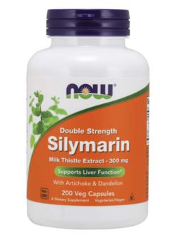 NOW® Foods NOW Double Strength Silymarin milk thistle extract (extrakt z ostropestřce s artyčokem a pampeliškou), 300 mg, 200 rostlinných kapslí