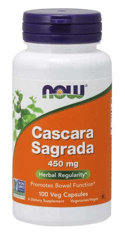NOW® Foods NOW Cascara Sagrada (Řešetlák), 450 mg, 100 kapslí
