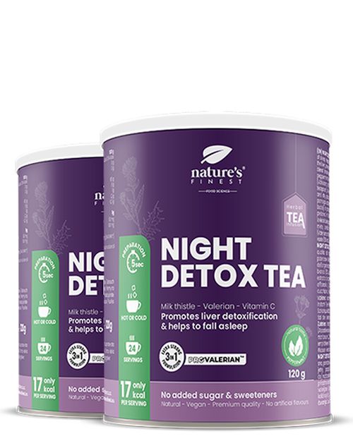 Night Detox Tea 1+1 | Čaj na spanie | Funkčný čaj | Čistiaci mix | ProValerian™ | Bio | Vegánsky | Relaxácia | 120g