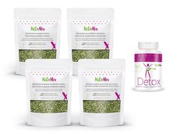 KetoMix Detox balíček – Detox kapsule + Bylinná kúra na podporu chudnutia – sypaná zmes