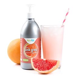 KetoLife Low Carb sirup – príchuť pink grep (500 ml) - 100% keto diéta