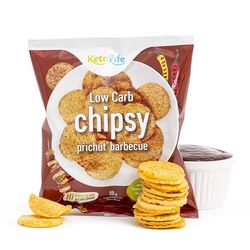 KetoLife Low Carb chipsy – príchuť barbecue (25 g) - 100% keto diéta