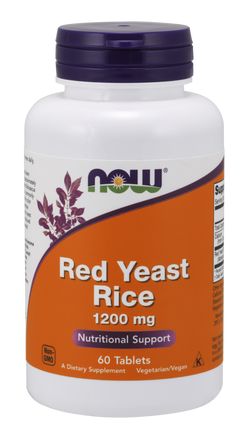 NOW® Foods NOW Red Yeast Rice Concentrated 10:1 Extract (Červená kvasnicová rýže, extrakt), 1200 mg, 60 tablet