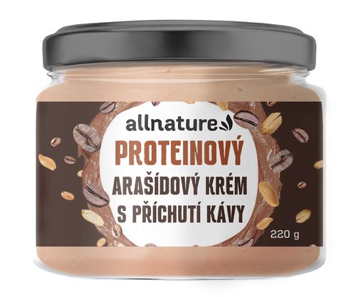 Allnature Arašidový proteín krém – príchuť káva 220g