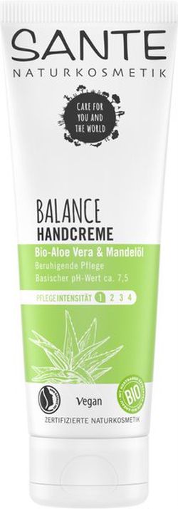 Sante - Krém na ruce Balance, Bio Aloe & Mandlový olej, 75 ml