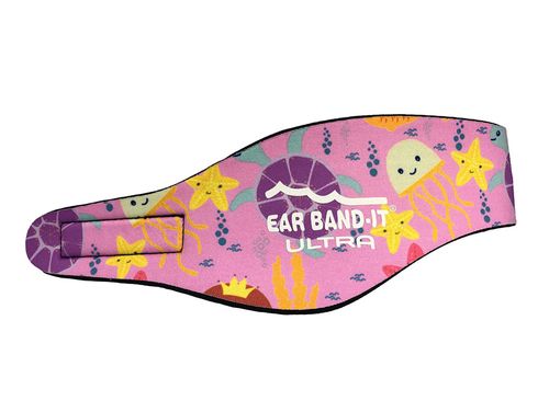 Ear Band-it® Ultra Morský život Čelenka na plavanie Veľkosť čelenky: Stredná (4 - 9 rokov)