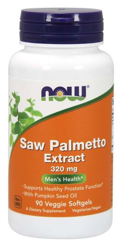 NOW® Foods NOW Saw Palmetto (Serenoa plazivá) extrakt, 320 mg, 90 rostlinných softgel kapslí