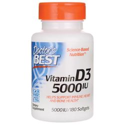 Doctor's Best Doctor’s Best Vitamin D3, 5000 IU, 180 softgel kapsúl