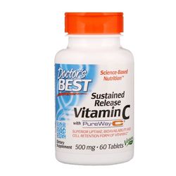 Doctor's Best Doctor’s Best Vitamin C PureWay-C s postupným uvoľňovaním, 500 mg, 60 tabliet