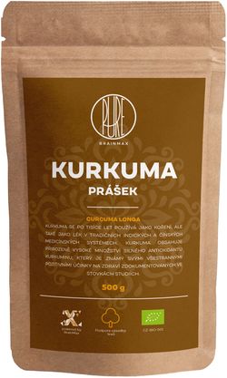 BrainMax Pure Kurkuma BIO prášok, 500 g