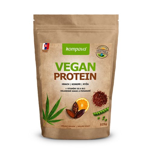 VEGAN PROTEIN 525 g/15 dávok, čokoláda-pomaranč