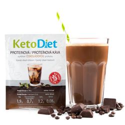 KetoDiet Proteínová ľadová káva s čokoládovou príchuťou (7 porcií) - 100% keto diéta