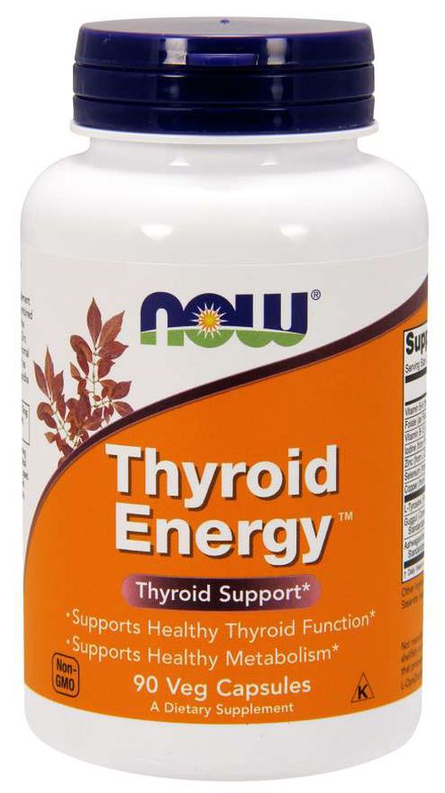 NOW® Foods NOW Thyroid Energy (Štítna žľaza), 90 rastlinných kapsúl