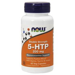 NOW® Foods NOW 5-HTP + Glycin a Inositol, 200 mg, 60 rastlinných kapsúl