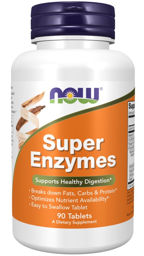 NOW® Foods NOW Super Enzymes, komplexní trávící enzymy, 90 tablet