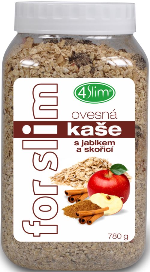 4Slim - Ovesná kaše s jablkem a skořicí, 780 g