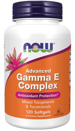 NOW® Foods NOW Advanced Gamma E Complex (komplex vitamínu E), 120 kapslí