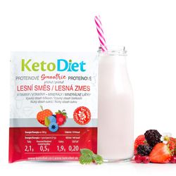 KetoDiet Proteínové smoothie príchuť lesná zmes (7 porcií) - 100% keto diéta
