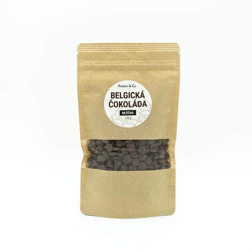 Protein&Co. Mliečna belgická čokoláda (pecky) Váha: 200 g