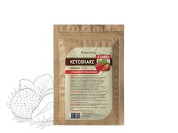 Protein&Co. Ketoshake vzorka – 30 g Príchut´: Strawberry milkshake