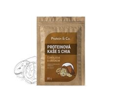 Protein&co. Proteínová kaša s chia 80 g Váha: 80 g, Příchuť: čokoláda s vlašským ořechem