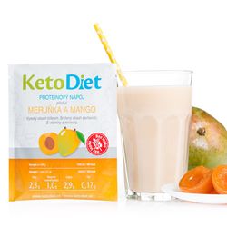 KetoDiet Proteínový nápoj príchuť marhuľa a mango (7 porcií) - 100% keto diéta