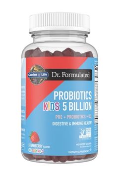 Garden of life Dr. Formulated Probiotics Kids (probiotika pro děti) 5 miliard, jahoda, 60 gumových bonbónů