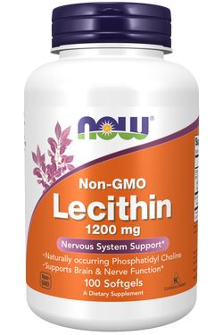 NOW® Foods NOW Lecithin (lecitin), 1200 mg, 100 softgelových kapslí