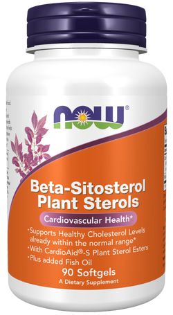 NOW® Foods NOW Beta-Sitosterol Plant Sterols (optimalizace cholesterolu), 90 softgelových kapslí