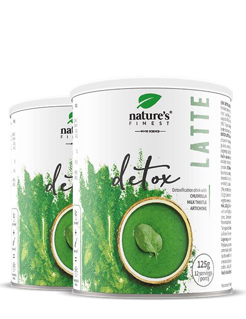 Detox Latte 1+1 Ponuka | Chlorella, Artičoka, Bodliak Marian | Odbúravanie toxínov | Chudnutie | Pomoc pri trávení | Vegánske | Bez cukru | 250g