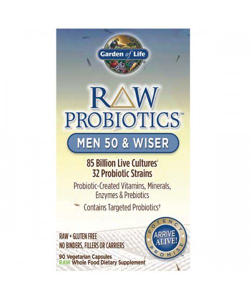 Garden of life RAW Probiotika pro muže po 50+ - 85mld. CFU, 90 rostlinných kapslí